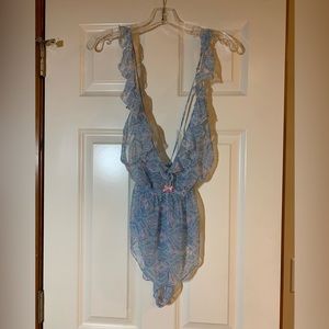 Flirty Sheer Pastels Victoria Secret Romper/Teddy Size M